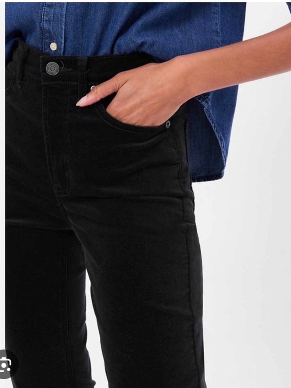 GAP Navy Velvet Skinny High-Rise Jeans - Women's